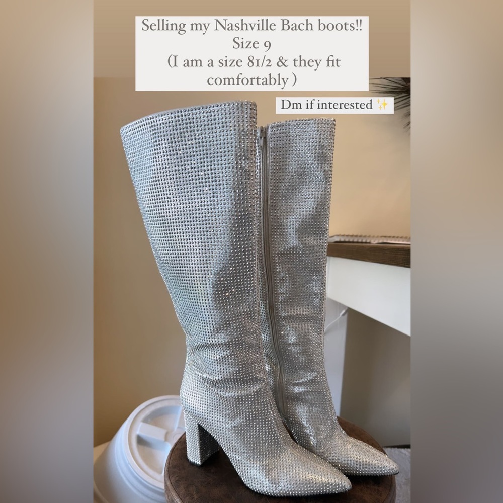 Size 9 sparkle knee high boots